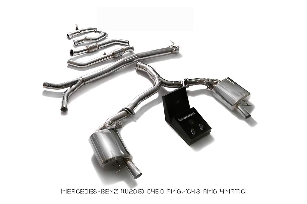 Mercedes-AMG C43 / C400 / C450 (Brabus quad diffuser) (W205) with an Armytrix exhaust, photo 6 of 7